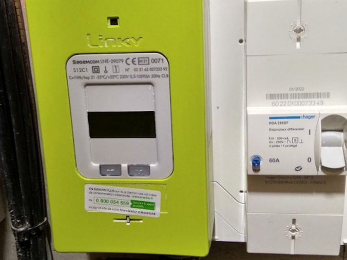 compteur linky avec disjoncteur general